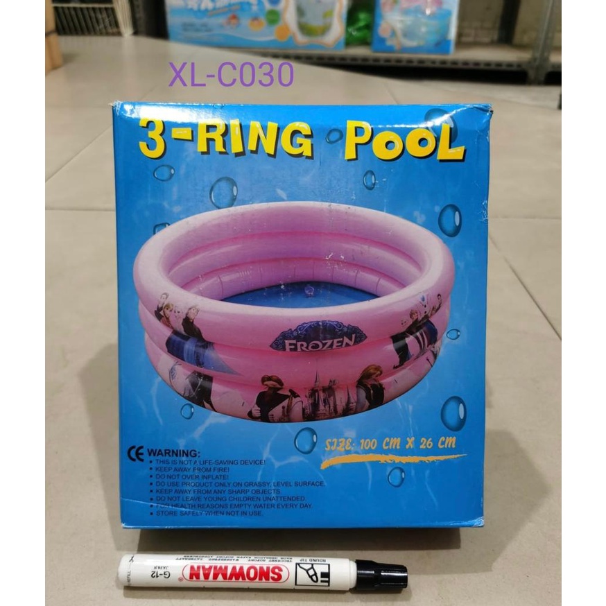 Mainan kolam renang frozen 3 ring pool