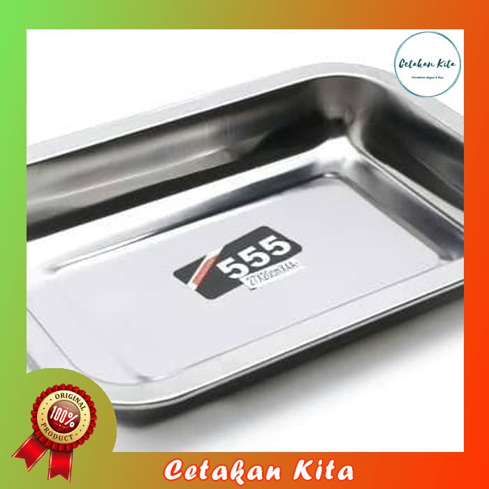 Nampan Stainless Steel 555 36 X 27 Cm Nampan