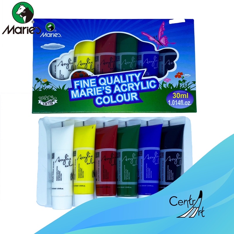 

Maries Acrylic Color set 30ml x 6 warna