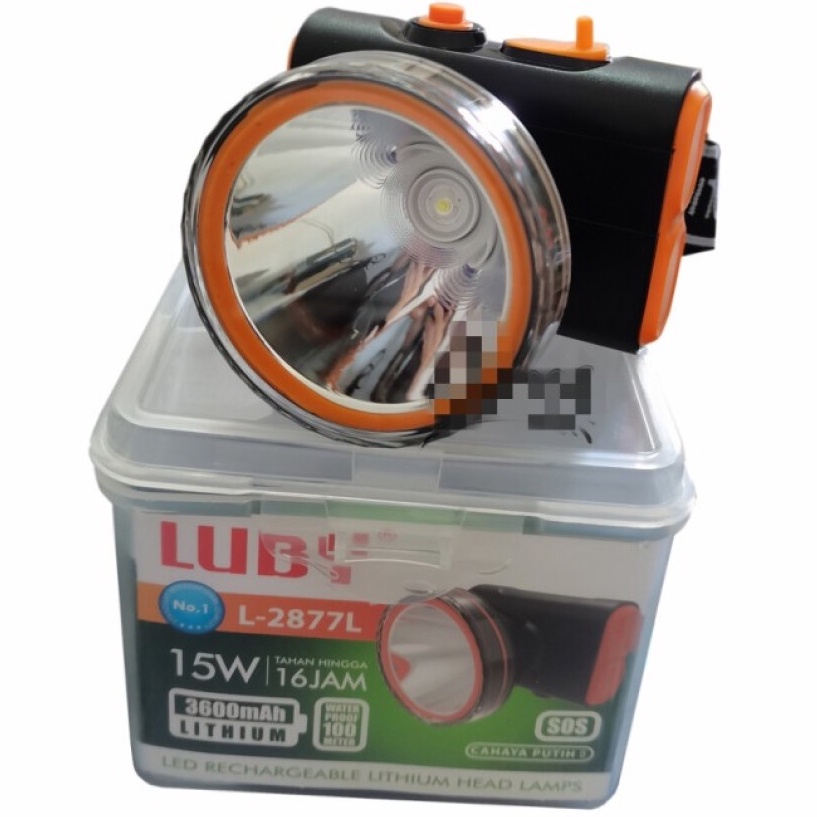 Luby L2877L Senter Kepala Super Terang / Headlamp Outdoor LED Waterproof