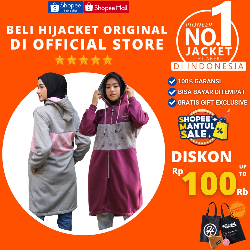 ✅Beli 1 Bundling 3✅ Hijacket GAYATRI Original Jacket Hijaber Jaket Wanita Muslimah Azmi Hijab
