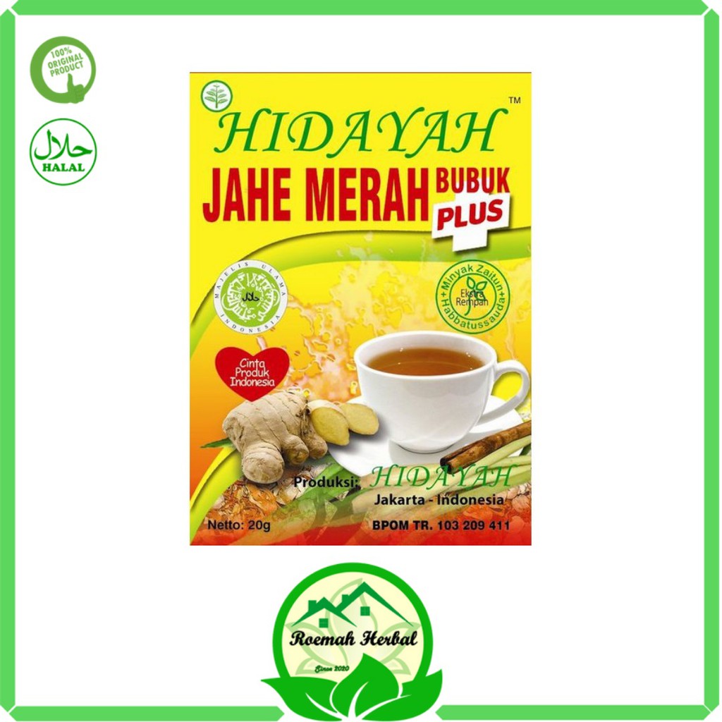 

Jahe merah / Jahe merah hidayah / jahe merah bubuk / minuman jahe merah / minuman tradisional sachet / 18 gr
