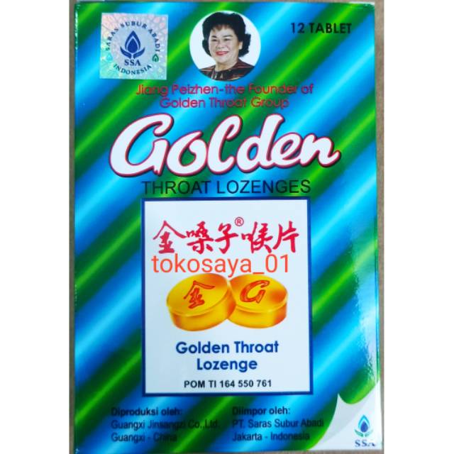 

Golden throat lozenges