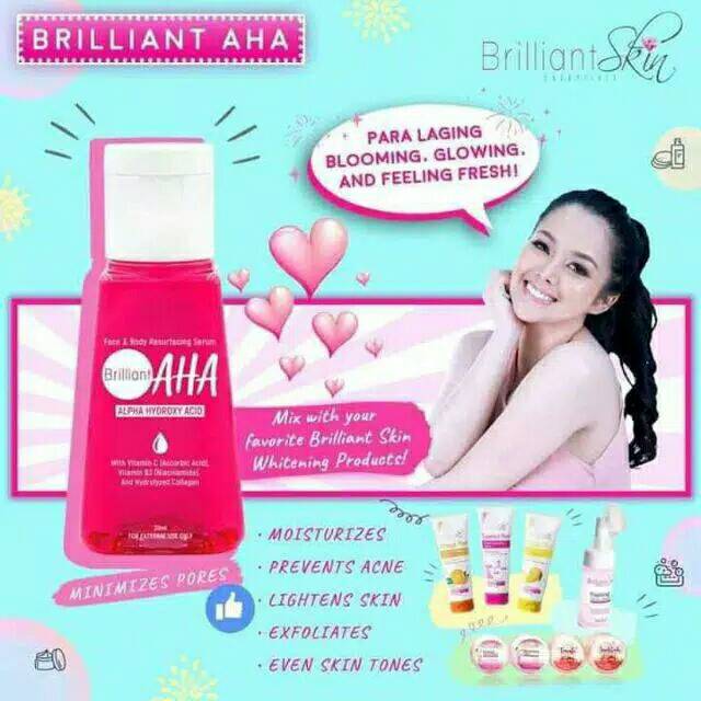 cara pakai serum aha brilliant