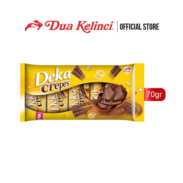Deka Crepes 70gram Coklat Pisang Choco Banana Dua Kelinci