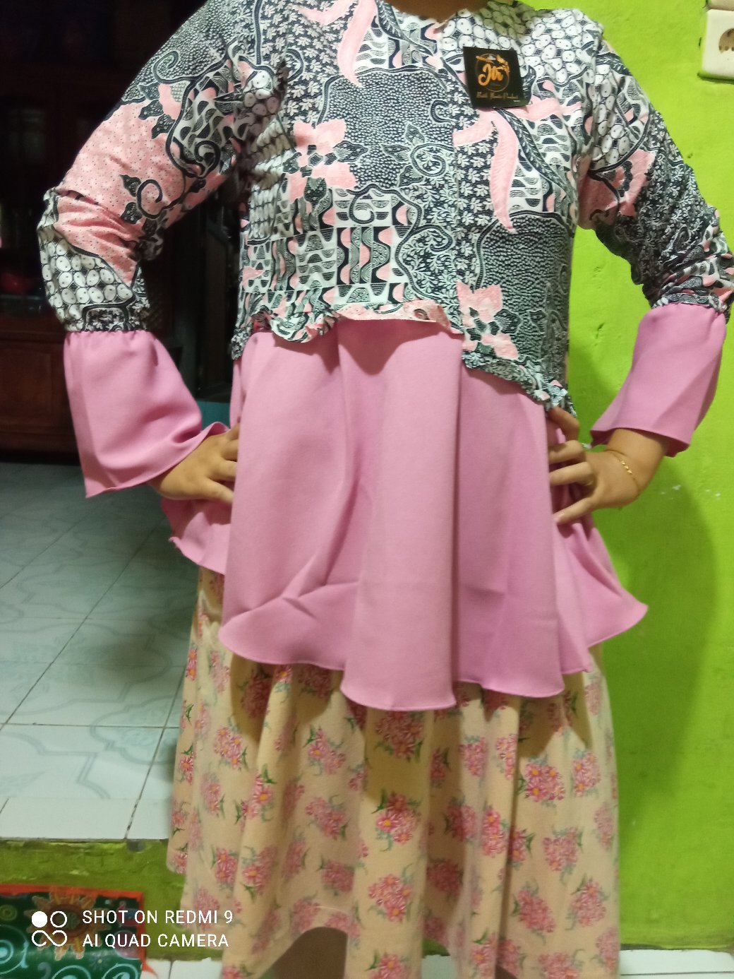Batik Wanita Asj Sa Hrb026 Kenongo Kemeja Tosca Pendek