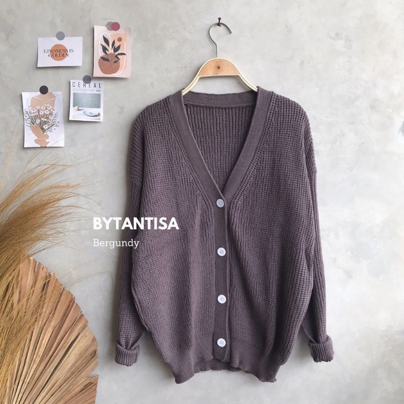 Belleza outlet baju rajut Cardigan rajut atasan wanita Aliya