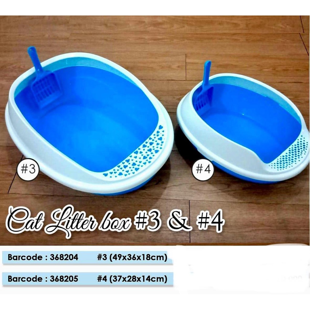 368204 Cat Litter Box 3 Tempat Pasir Bak PAsir Kucing 49x36x18cm