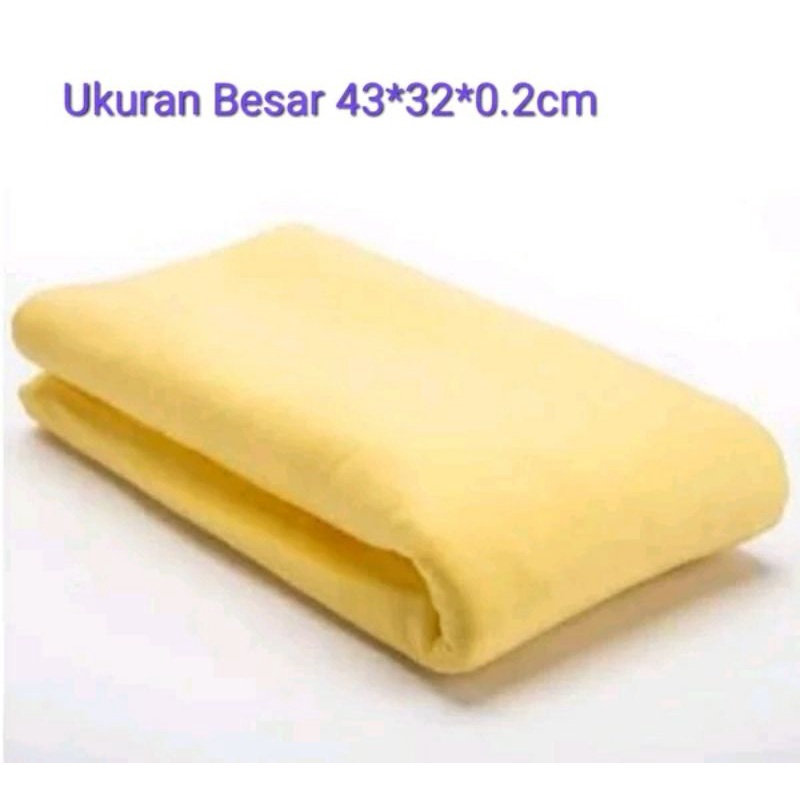 HELLA CHAMOIS kuning kanebo 42x32 cm daya serap tinggi lap kaca mobil motor serat sintetis