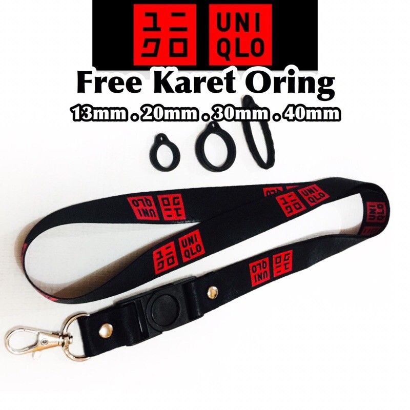 

Lanyar UNIQLO tali lanyard DISTRO gantungan kunci name tag id card kartu nama / tali lanyard gantungan leher