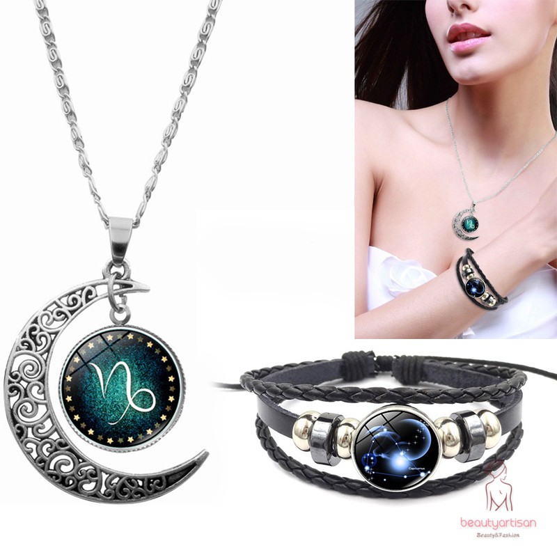 12 Zodiac Kalung Liontin Gelang Tangan Anting Gantung 12 Zodiac Kalung Liontin Gelang Tangan Anting Gantung