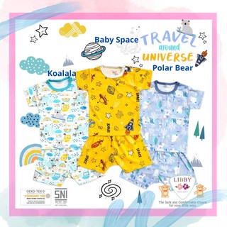  Baju  Setelan Pendek Bayi  Libby  Motif Terbaru Travel Around 