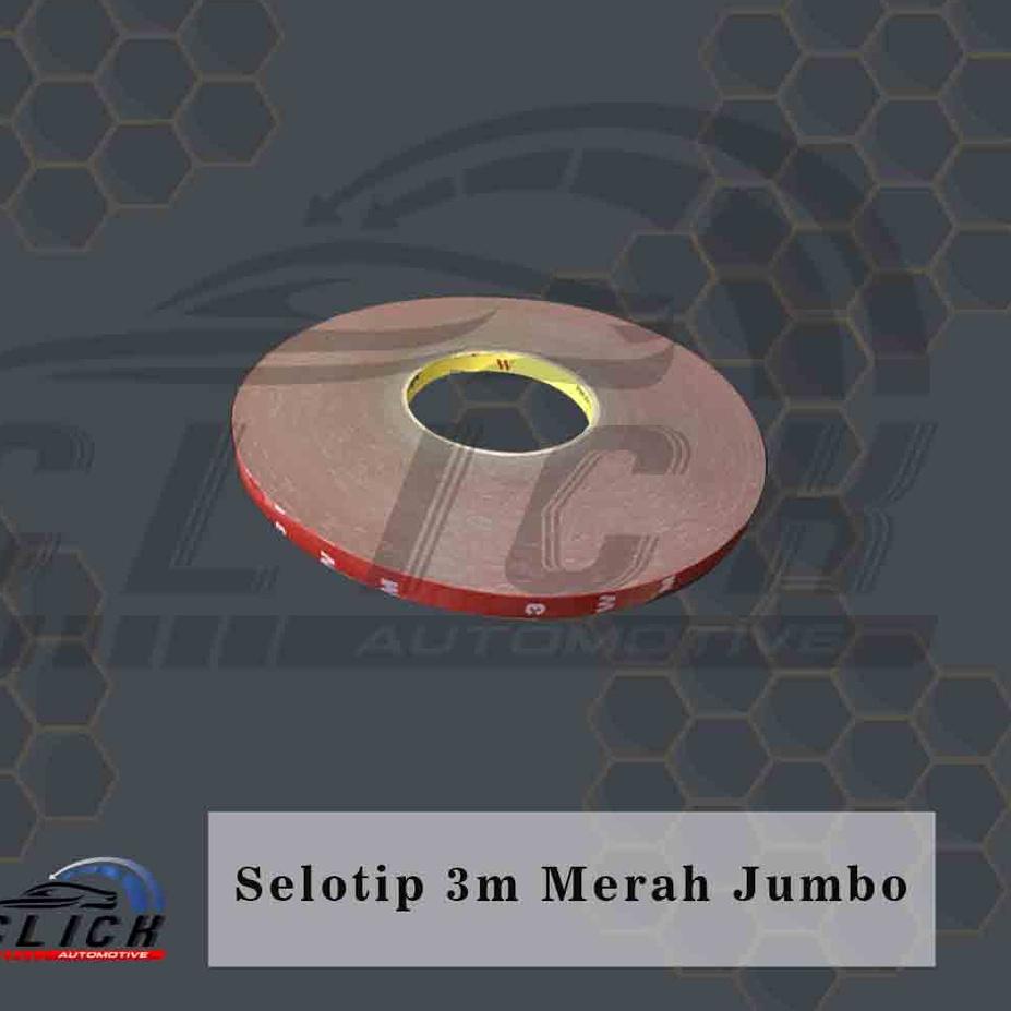

레 Double Tape VHB Model 3M 8mm/10 mm X 33M Rol Besar / Double tape 3M Merah Hot