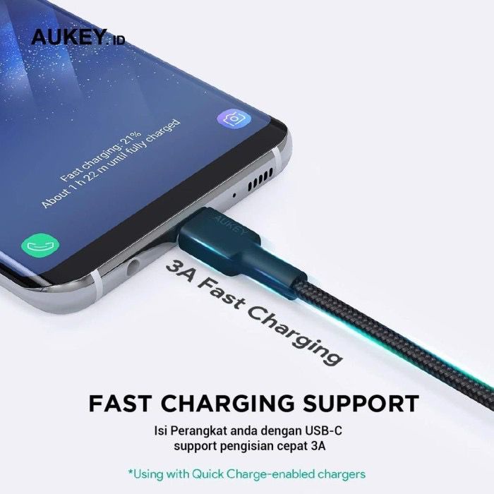 Aukey Cable USB to Type C (4 pcs) - SKU : 500869 - CB-CMD39 - Garansi Resmi 2 Tahun