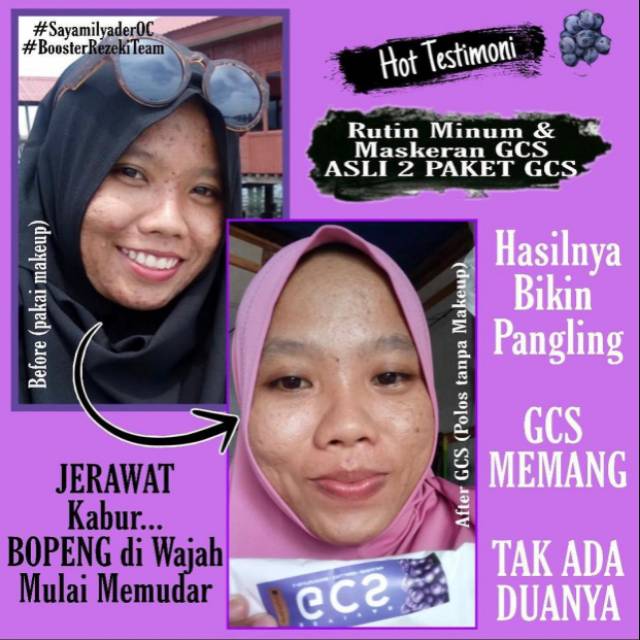 COD [5 sachet ] MINUMAN GLUTATHIONE COLLAGEN SPIRULINA GCS REVIVAR