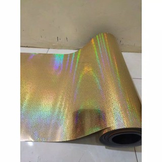Jual Polyflex Hologram Gold Premium Quality Meteran / Polyflex Metalic ...