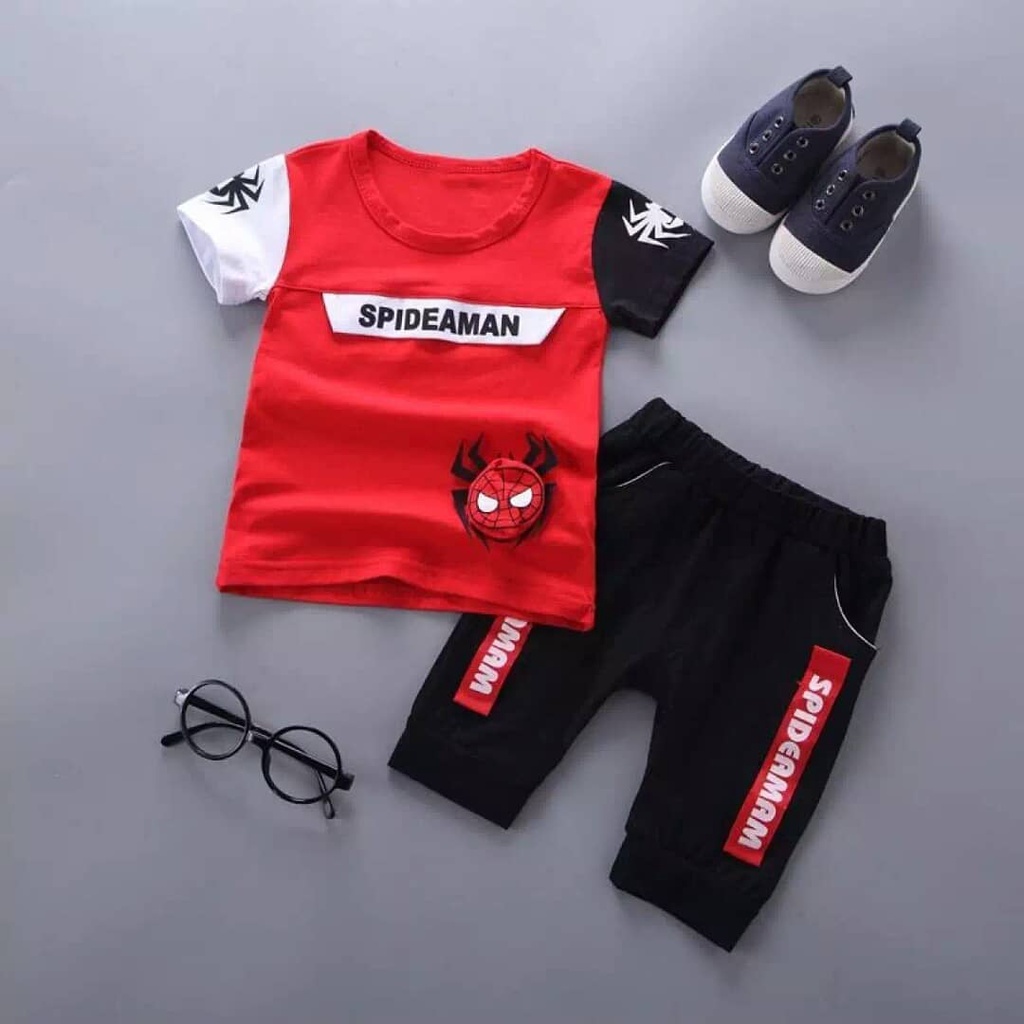 COD/SETELAN ANAK BAJU ANAK SPIDERMAN KOMBINASI SETELAN ANAK SPIDERMAN JOGGER TERBARU