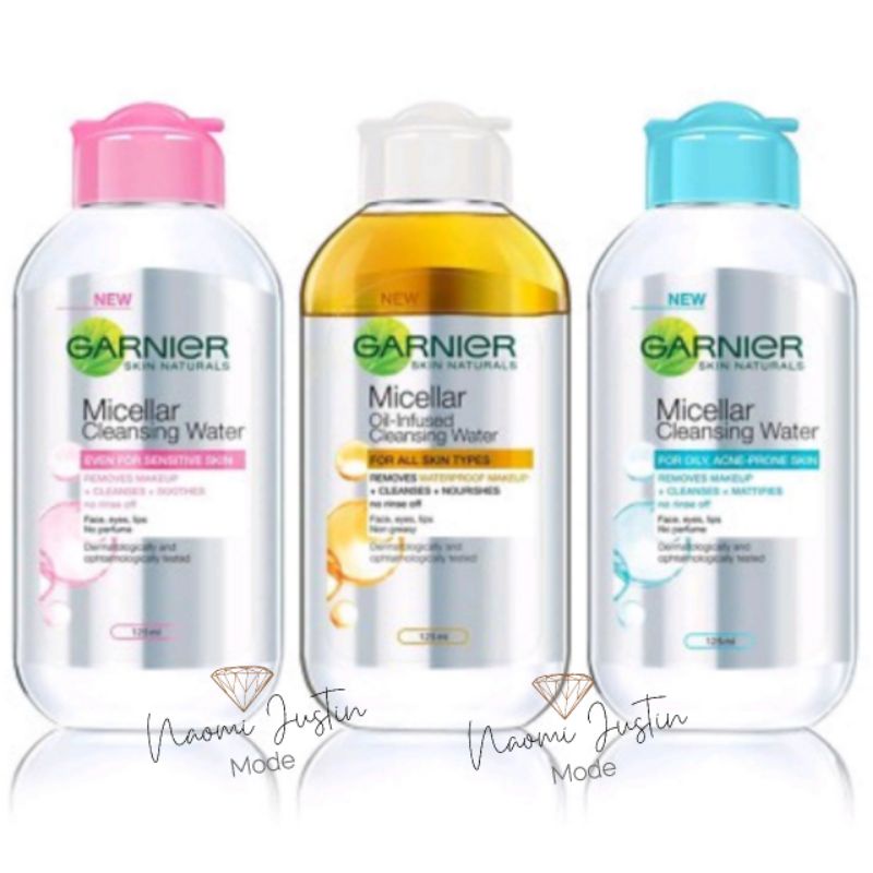 C Garnier Micellar Water Oil Infused Skin Care 125 ml (Pembersih Wajah Dan Makeup Waterproof)