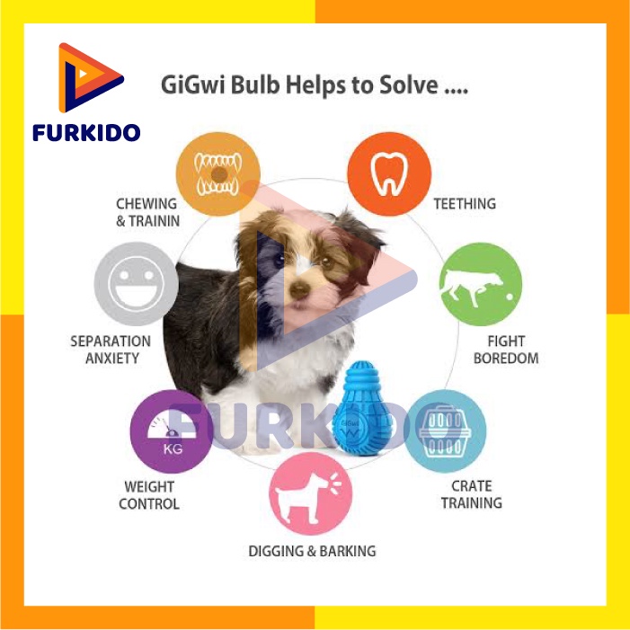 Gigwi Bulb Rubber Size Small / Mainan Anjing