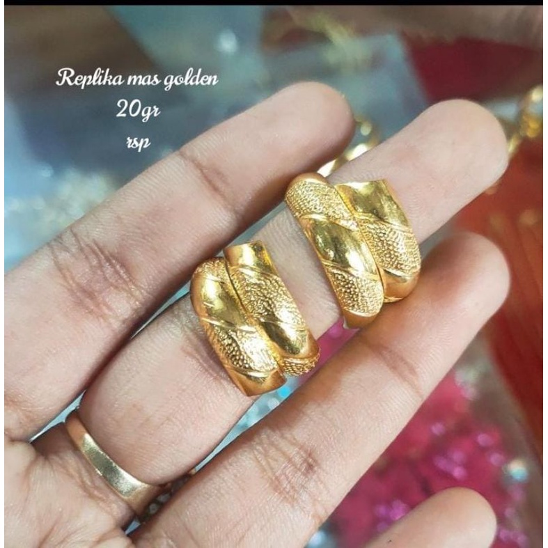 Cincin replika emas kualitas golden, ada kode gdn didalam cincin,mewat tahan lama