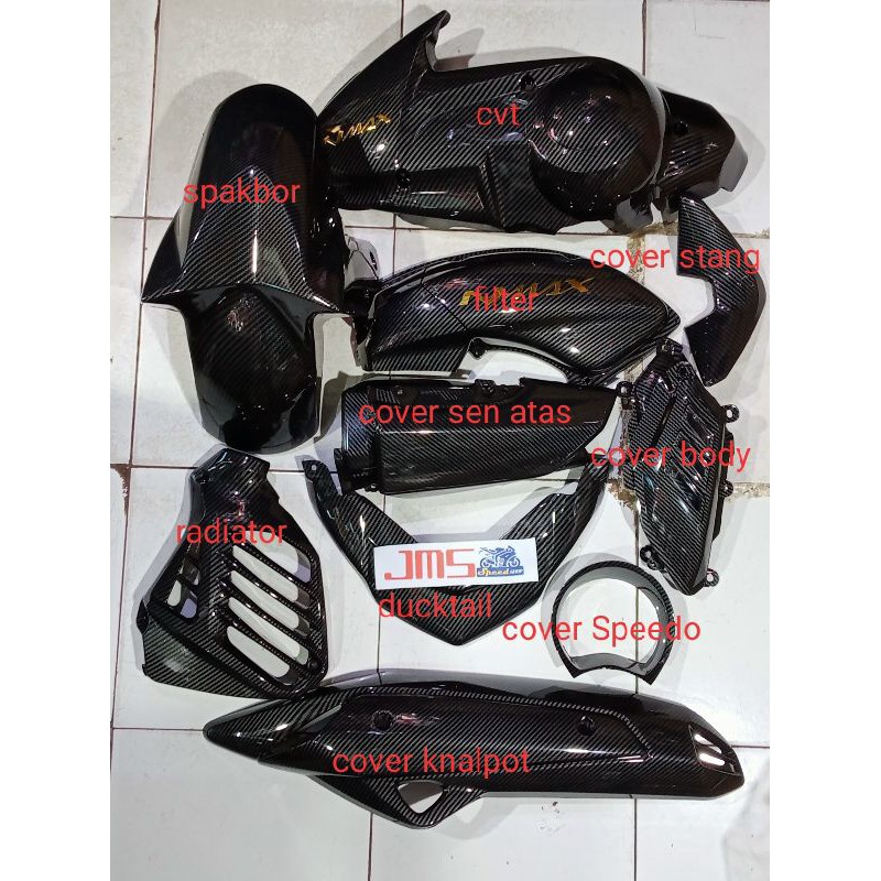 cover tutup carbon cap bodi 1 set full carbon yamaha nmax old zoro