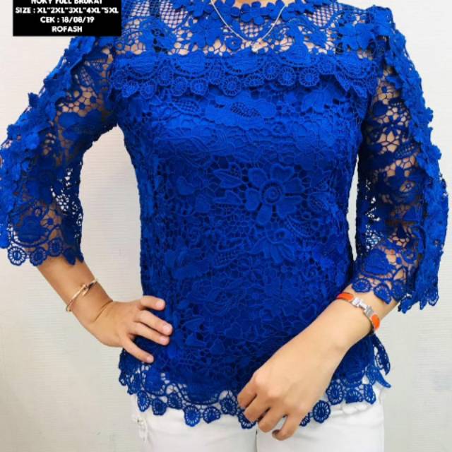 Blouse brokat cibi premium import