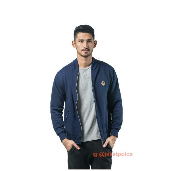 Jaket Bomber Polos Pria | Jaket resleting | Jaket Distro | Biru Dongker