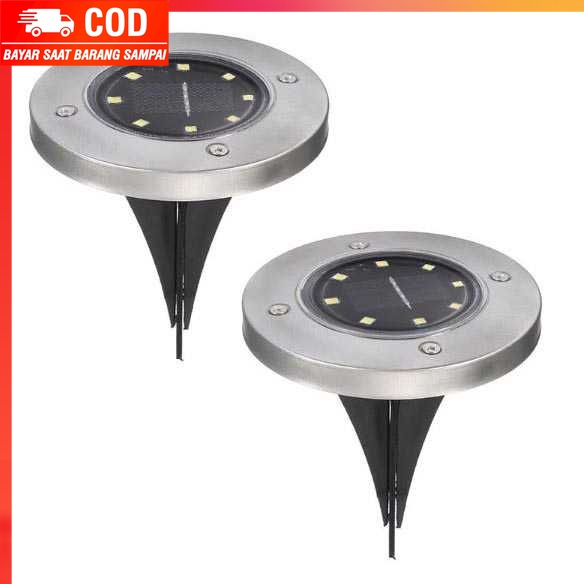 (100% BARANG ORI) TaffLED Lampu Tanam LED Solar Outdoor 8 LED Waterproof - CL-022