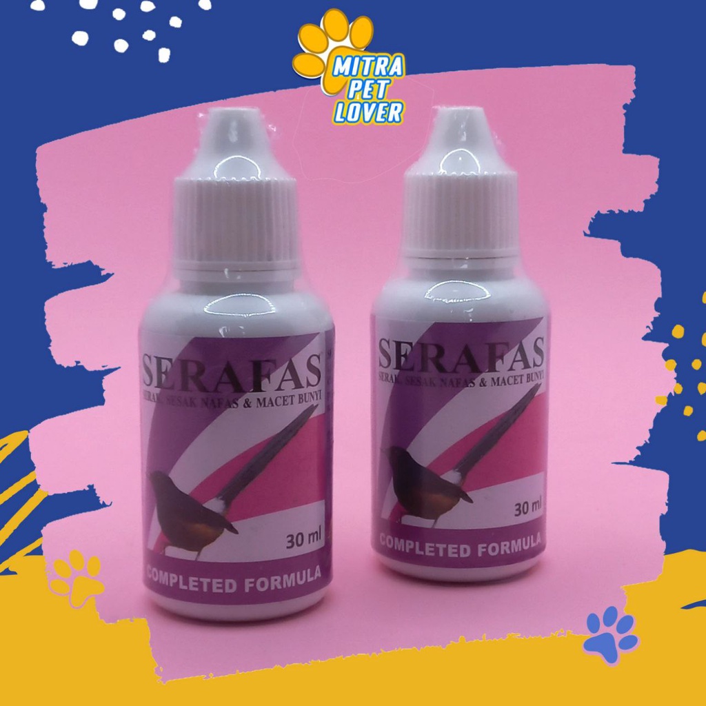 ANTIBIOTIK SESAK NAFAS BURUNG - SERAFAS 30 ML ORIGINAL - OBAT TETES SUARA SERAK - SESAK NAFAS MACET BUNYI BURUNG - ATASI FLU , SUARA JERNIH GACOR - MURAH ASLI BERKUALITAS - PET ANIMAL HEALTHCARE TAMASINDO VITAMIN HEWAN BINATANG PELIHARAAN MITRAPETLOVER