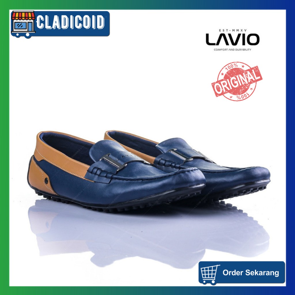 SEPATU SLIP ON PRIA ORIGINAL MODEL KEREN , STYLISH, SANTAI WARNA HITAM, BIRU, COKLAT LAVIO YUKI