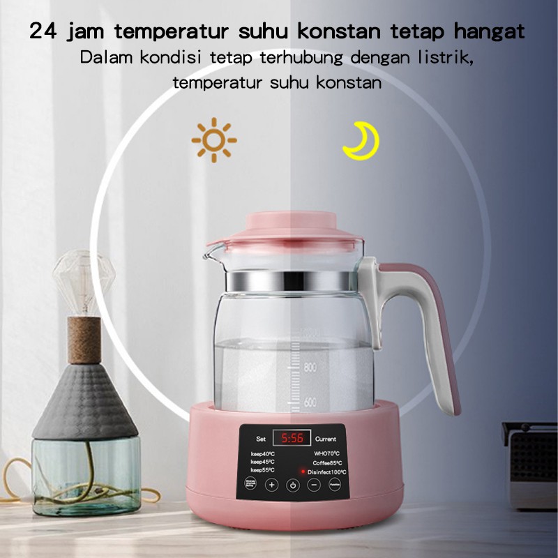 Elektronik HRHWH01PK Multifungsi Teko Kettel Electrik/Pemanas Air Elektrik/Smart Kettle