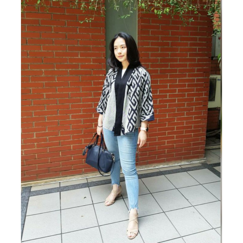 OUTER WANITA BAHAN TENUN+BOLERO TENUN