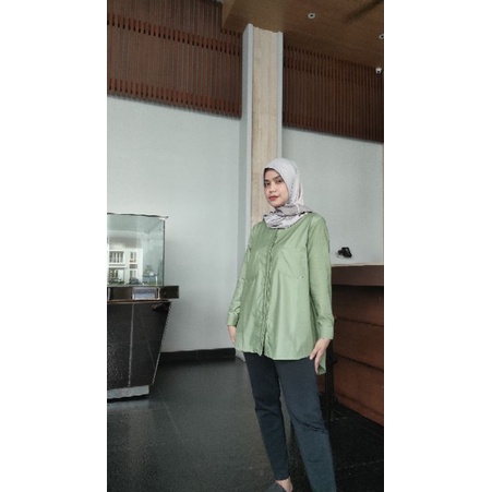 Melia blus katun popline murah