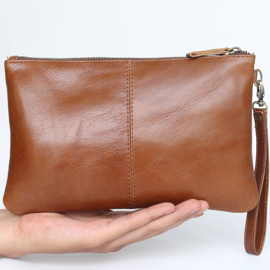TAS CLUTCH KULIT ASLI WANITA MALIKA / FREE GRAVIR NAMA