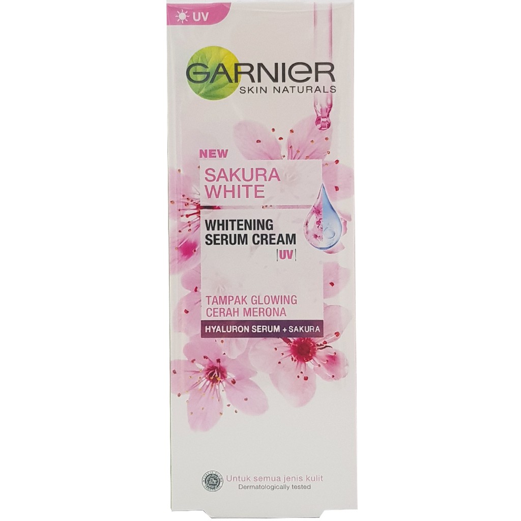 Jual Garnier Sakura White Whitening Serum Cream UV 40ml Indonesia