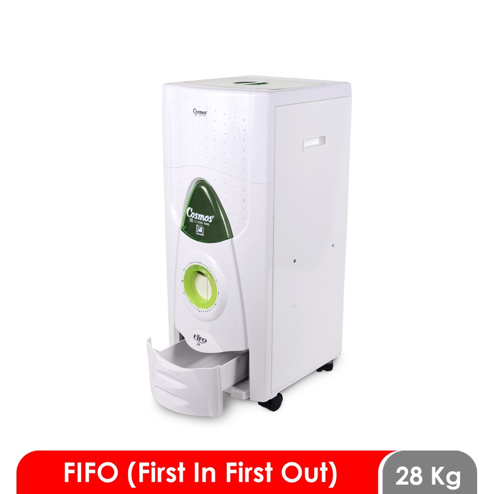 Cosmos FIFO28 Rice Box Cakra Tempat Penyimpanan Beras 28 Liter FIFO-28