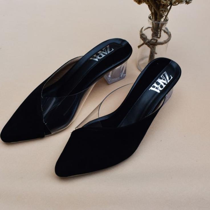 "IDI. 335396" sendal zara || sendal slop || sendal zara hak kaca