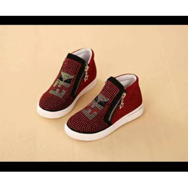 SHOG 0081 Sepatu Anak Fendi Monster Bling2