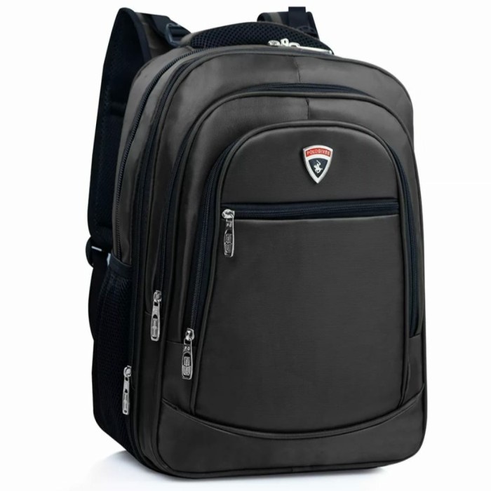 Tas Ransel POLO GIVES Original Import HIgh Quality / Tas Ransel Pria / - Hitam