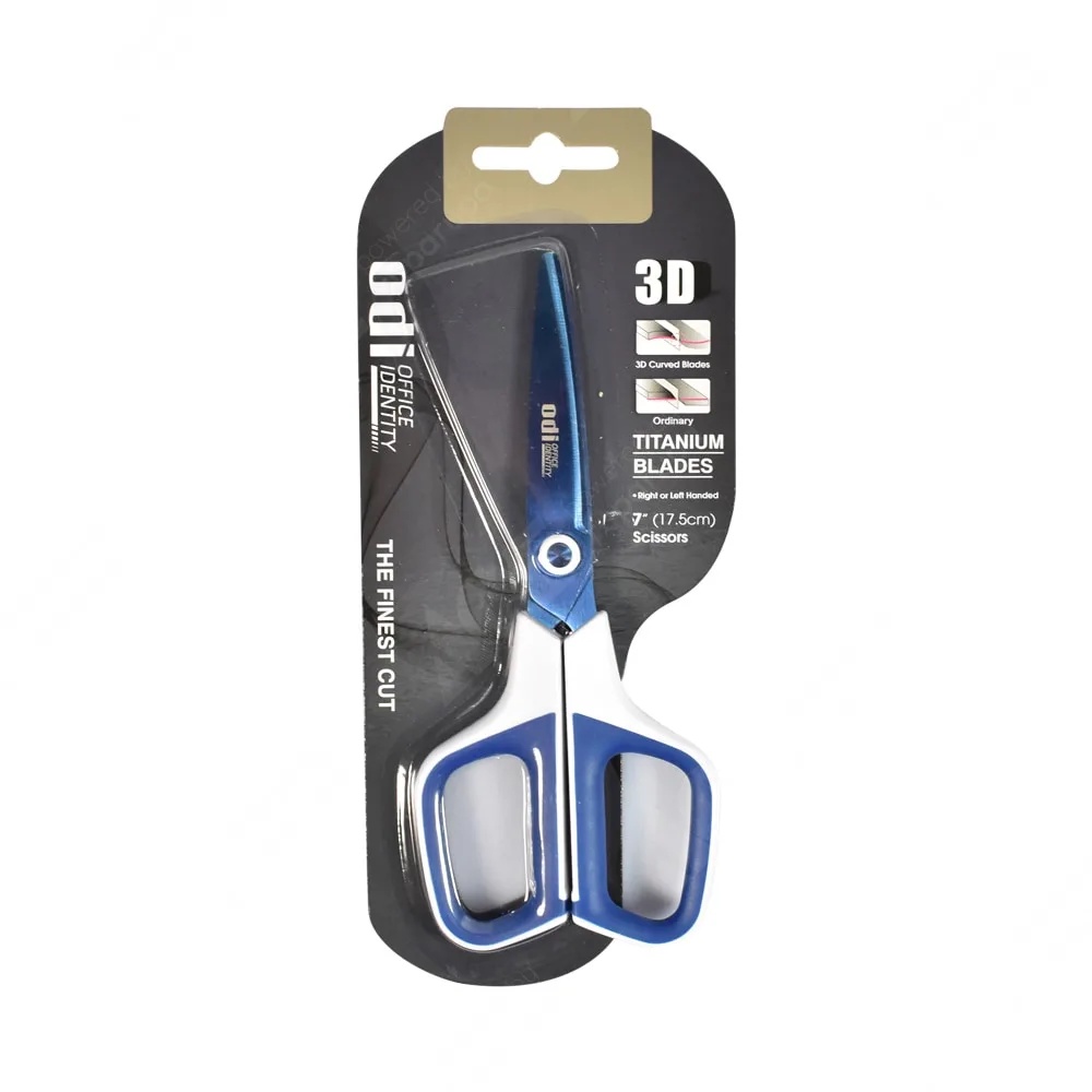 Ace Odi 17.5 Cm Gunting 3d Curved Blade Titanium - Putih/biru