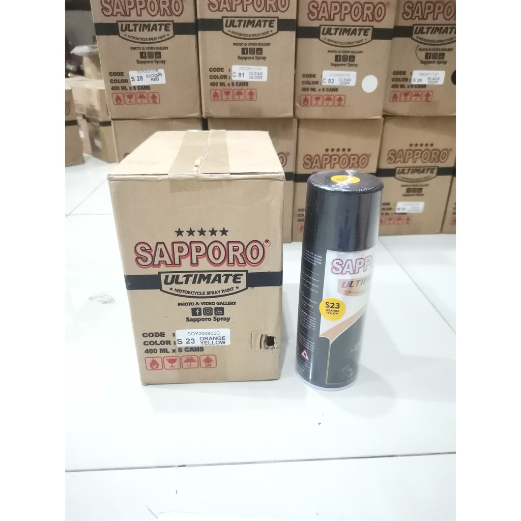 Cat Semprot Sapporo Ultimate S23 Orange Yellow