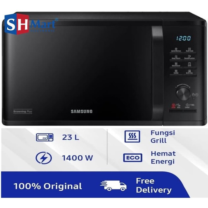 MICROWAVE OVEN SAMSUNG WITH GRILL 23L MG23K3505AK BLACK