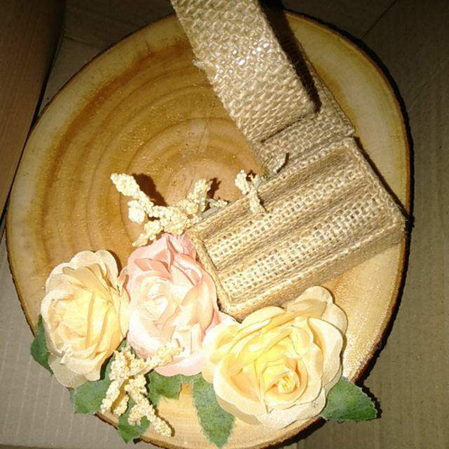 Tempat Perhiasan Kalung Gelang Cincin Goni Ring Bearer Seserahan