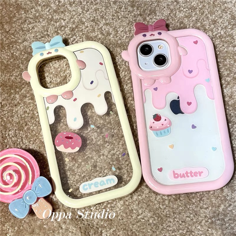 2 in 1 case Lensa stereo Motif Kartun shockproof Untuk iphone 11 pro max 12 13 pro max Xs max XR