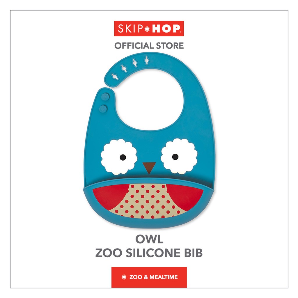 Skip Hop Zoo Silicone Bib (23220) - Celemek Slabber Anak