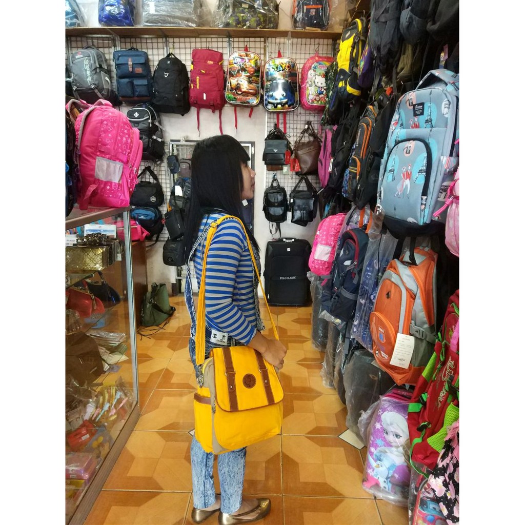 Tas Ransel canvas Multi fungsi Grace 026. Backpack Kuliah kerja sekolah mejeng gaul. Darena Bandung