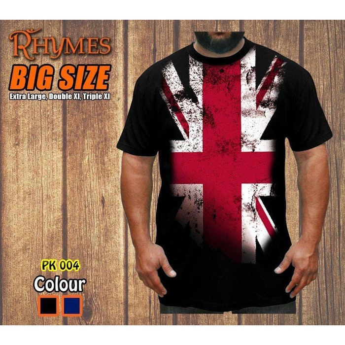  Baju  Kaos  England Tshirt Bendera Inggris  Premium Quality 