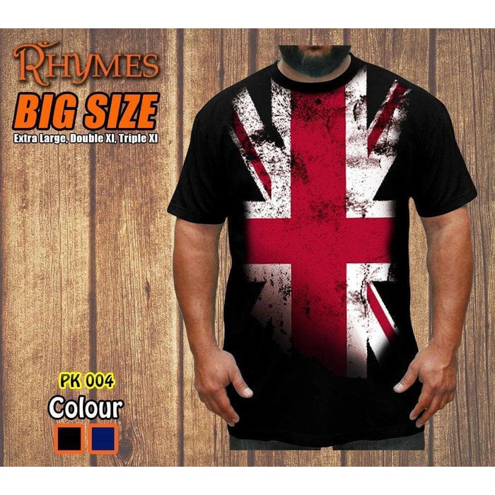  Baju  Kaos England Tshirt Bendera Inggris  Premium Quality 