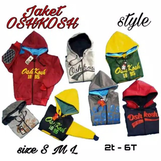 OBRAL JAKET HOODIE ANAK TEBAL CEWE COWOK OSHKOSH RANDOM / JAKET BAYI DAN ANAK TEBAL-4