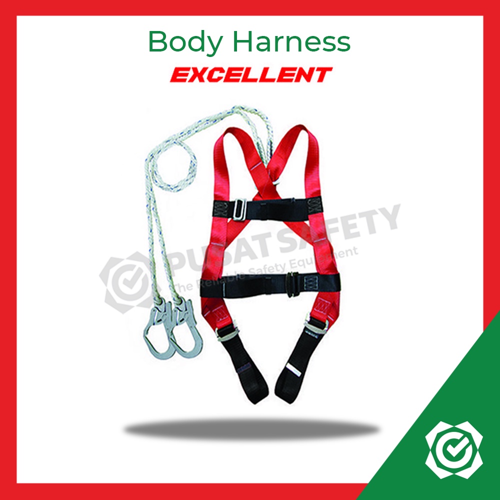 Full Body Harness Safety Belt Excellent 0257A Double Hook